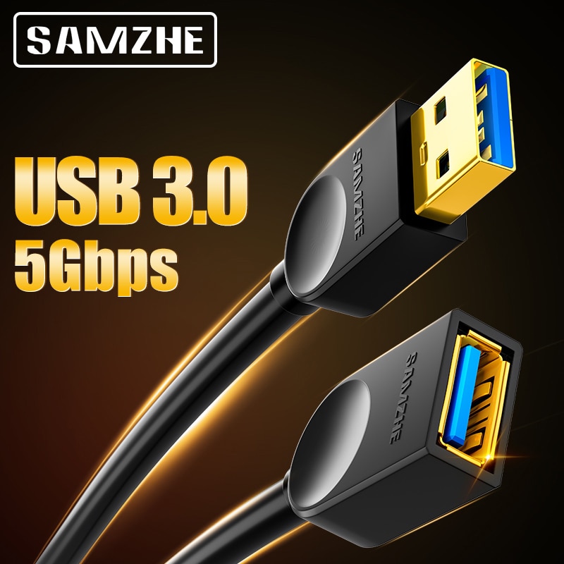 SAMZHE USB 3.0/2.0  ̺ ÷  ̺ PC TV PS4 ǻ Ʈ ͽٴ  AM/AF 0.5m/1m/1.5m/2m/3m
